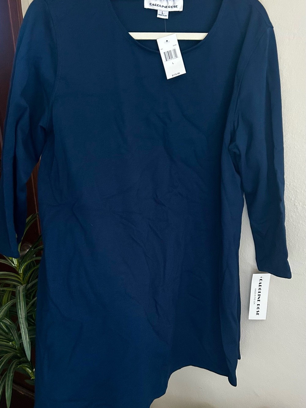 Caroline Rose Top Nubby Knit Stretch Size: Large